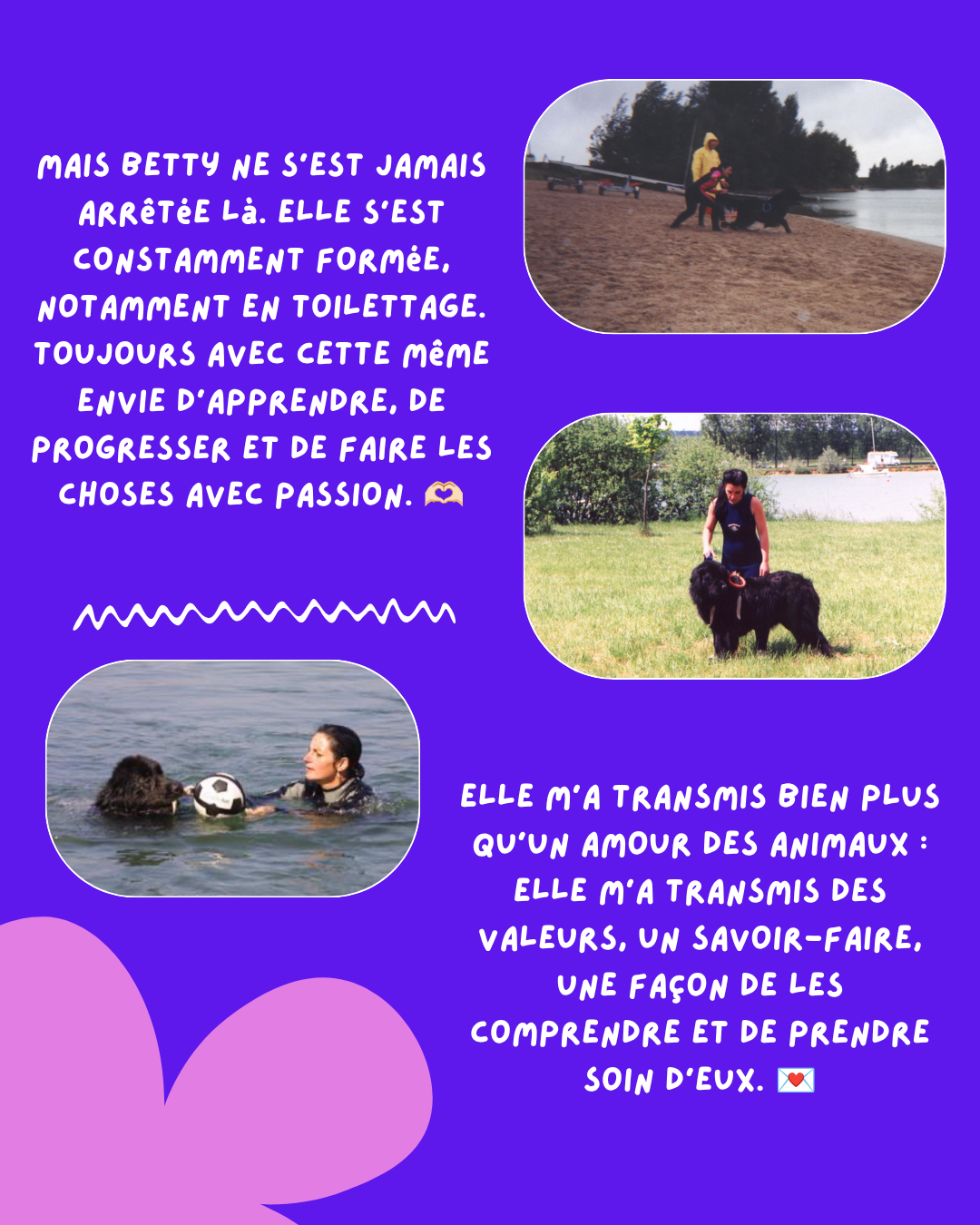 Mamie Betty avec un chien
